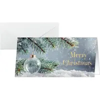 Sigel kerstkaart Snow Idyll, DIN lang, wit karton 250 g/m², 25 kaarten + enveloppen