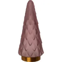 Intratuin Kerstfiguur Decoratieboom Roze Met 10 LED Lampjes Warm Wit D 10,5 H 24,5 Cm