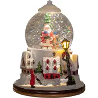 Anna's Collection Sneeuwbol Dorp Kerstman Met Verlichting D 18,5 H 24,5 Cm
