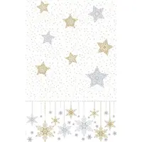 Duni Tafelkleed Snowstars White Wit 138 X 220 Cm
