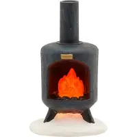 Luville Collectables Houthaard zwart battery operated - h7xd4,5cm