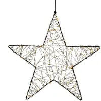 Anna's Collection Kerstster Zwart Met Verlichting D 57 H 5 Cm