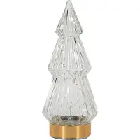 Anna's Collection Decoratieboom Timbor Transparant Met Verlichting 10 X 10 X 23,5 Cm