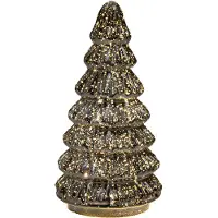 Anna's Collection Decoratieboom Daron Antraciet Met Verlichting D 9,5 H 18,5 Cm
