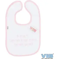 Vib - Slabbetje Luxe velours - Ik knap ?? Dan heb je mijn mama nog niet gezien (Wit-Roze) - Babykleertjes - Slabbetjes - zwangerschap aankondiging - baby aankondiging