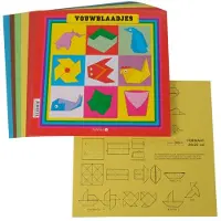 Merkloos Vouwblaadjes vierkant 20x20cm 65gram assorti - 10 stuks