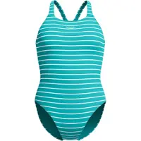 Speedo Dames Endurance+ Geprinte Medalist Badpak in Turquoise