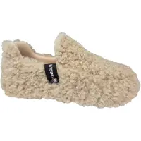 Verbenas Huisschoenen 'Yuk Curly' beige