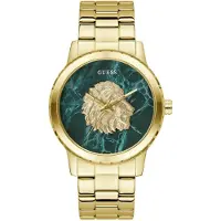 GUESS Analoog horloge 'MONARCH' goud / groen
