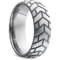 Black Label - Tire XL - Zware RVS Cockring met Bandenprofiel - Diameter 50 mm