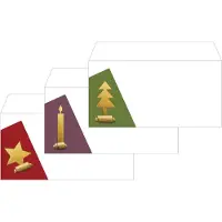 Sigel Kerst envelop set - (goud) kraft wit papier druk