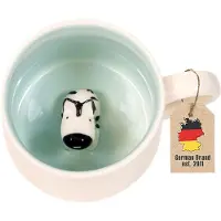 Intirilife koffiemok, 3d theemok met zebra - vulcapaciteit van 300 ml - keramische mok, tekenfilm, leuk cadeau, kop