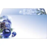 Sigel Envelop met kerstthema Blue Harmony, lang, 90 g/m², 50 stuks