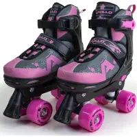 Apollo Champion Verstelbare Quad Skate - verstelbare rolschaatsen voor kinderen, comfortabele, in maat verstelbare LED-rolschaatsen, voor meisjes en jongens, maten 31 - 42