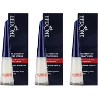 Herome 3-Pack Nagelverharder Extra Sterk en Base Coat - Nail Hardener Extra Strong- Nagelversterker voor Zwakke en Gevoelige Nagels - TFS Hars- en Tolueenvrij - 3*10ml