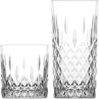 Mammoet - Rose - Glazenset - 12 stuks - 36 cl & 33 cl - Longdrinkglazen & Waterglazen