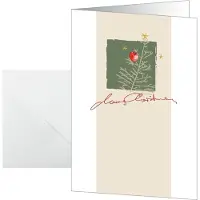 Sigel Kerstkaart + envelop DS073 21,1 cm Bruin 10+10 stuks