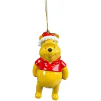 Disney Kerst Ornament Winnie De Poeh Kerstmuts Geel / Rood 5,5 X 4 X 10 Cm