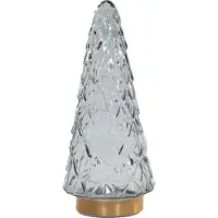 Annas collection B.O.T. Tree Glass 13X28,5 cm Grey With Golden Base 10Led kerstverlichting Anna's Collection