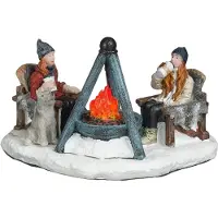 Luville Drinking hot chocolate by the fire battery operated l10,5xb7,5xh6,5 cm