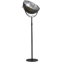 Masterlight Staanlamp Industria 180 gunmetal met zilver