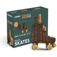 Cartonic - Roller Skates- 3D Puzzel-Speelgoed- Puzzel-DIY- Creatief- Karton- Kinderen en volwassen- 3D- puzzel