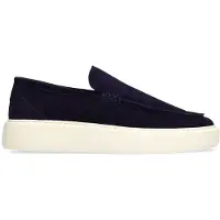 Manfield Donkerblauwe suède loafers | Maat 43