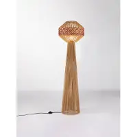 Lyora Vloerlamp Mapi Ø 42cm rood met bruin