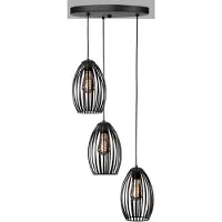 Highlight Hanglamp Gabbia zwart 3-lichts