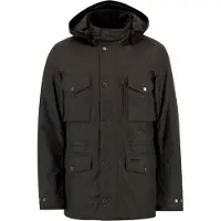 Barbour bruin effen winterjas normale fit