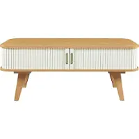 En.casa Salontafel Tysvær 100x50x40 cm naturel en cremewit []