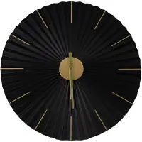 Art For the Home Klok Luxe zwart en goud Hangende Klok Origami 59cm