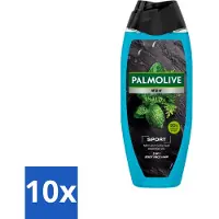 Palmolive 10 x Men - Sport 3-in-1 - Douchegel - Verfrissend & Verzorgend - 500 ml - Voordeelverpakking - 10 stuks