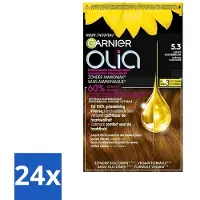 Garnier 24 x - Olia 5.3 - Haarkleuring - Licht Goudbruin - Zonder Ammoniak - 60% Olie - Permanente Kleur - Permanente Haarkleur - Haarkleuring - Olia - Olie Delivery System - Grijsdekking