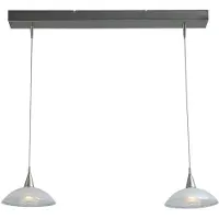 Masterlight Design eettafel lamp Melani 2-lichts nikkel