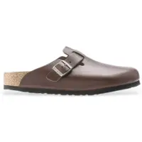Birkenstock Heren Leren klompen Boston Grip (Reguliere pasvorm) Natural Roast (40), Leer, Bruin, Plat, Gesp, Casual 1023449