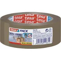 TESA Verpakkingstape 4124 tesapack - PVC - hoogwaardige kwaliteit - B 38 mm x L 66 m - bruin - 8 rollen