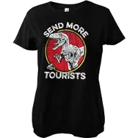 Jurassic Park - Send More Tourists Girly Tee Damen T-Shirt Black-XL