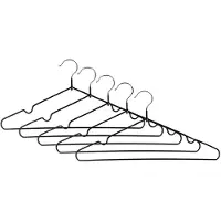 Benson Kledinghangers - 20x stuks - metaal - anti slip - 40 cm - vaste haak - kledingkast inruimen