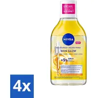 Nivea - Micellair Water - Serum Verrijkt Stralend - Verwijdert Waterbestendige Make-up - 400 ml - Voordeelverpakking - 4 stuks