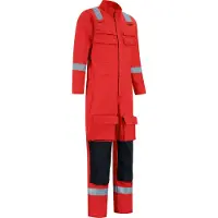 Dapro Rope Access Multinorm Overall - Maat 66 - Rood - Vlamvertragend , antistatisch , lasnorm , vlamboog en chemicaliën resistent
