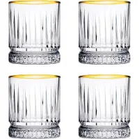 Glozini Glazen met Gouden Rand - Set van 4 - Waterglas - Whiskyglas