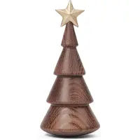 Spring Copenhagen Wooden Figure Tumbler "The Christmas Tree Gold Star" 83g H13.8xW6.0xL6.0cm (made in Vietnam) speelgoedfiguur kinderen en volwassenen