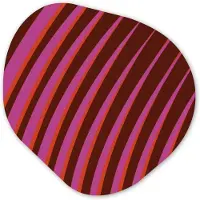 MuchoWow Organische wanddecoratie 40x40 cm - Organisch schilderij Lijnen - Rood - Beweging - Muurdecoratie woonkamer - Kamer decoratie - Schilderijen - Muurcirkel aesthetic