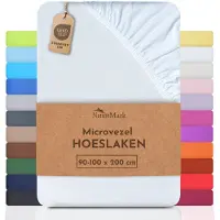 NatureMark Microvezel hoeslaken in vele maten en kleuren, 90x200cm Wit
