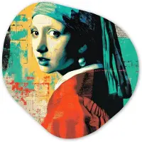MuchoWow Organische wanddecoratie 60x60 cm - Organisch schilderij Klassiek - Pareloorbel - Streetartstijl - Kleurrijk - Muurdecoratie woonkamer - Kamer decoratie - Schilderijen - Muurcirkel aesthetic