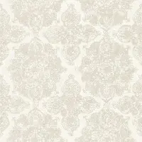 Profhome Barok behang 364632-GU vliesbehang licht gestructureerd in barok stijl glinsterend beige zilver grijs 5,33 m2