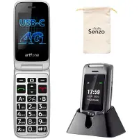 Artfone G6 - Senioren Telefoon - 4G - Klaptelefoon - GSM - Senioren Mobiele Telefoon - SOS-Knop - Oplaadstation - Incl. Stofzakje