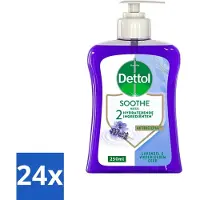 Dettol 24 x - Handzeep - Soothe - Lavendel & Vioolbloesem - 250 ml - Antibacteriële Handzeep - Lavendel Handzeep - Vioolbloesem Handzeep - Verzachtende Handzeep - Handzeep Voor Gevoelige Huid