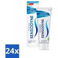 Sensodyne 24 x - Tandpasta - Extra Fresh Gel - Verfrissend - 75 ml - Tandpasta Gevoelige Tanden - - Frisse Adem - Tandplak Verwijderen - Fluoride
